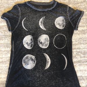 Moon Phases Black T Shirt